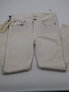 Rag & Bone Capri Jeans Womens 28 Bright‎ White Skinny Mid Rise Denim New